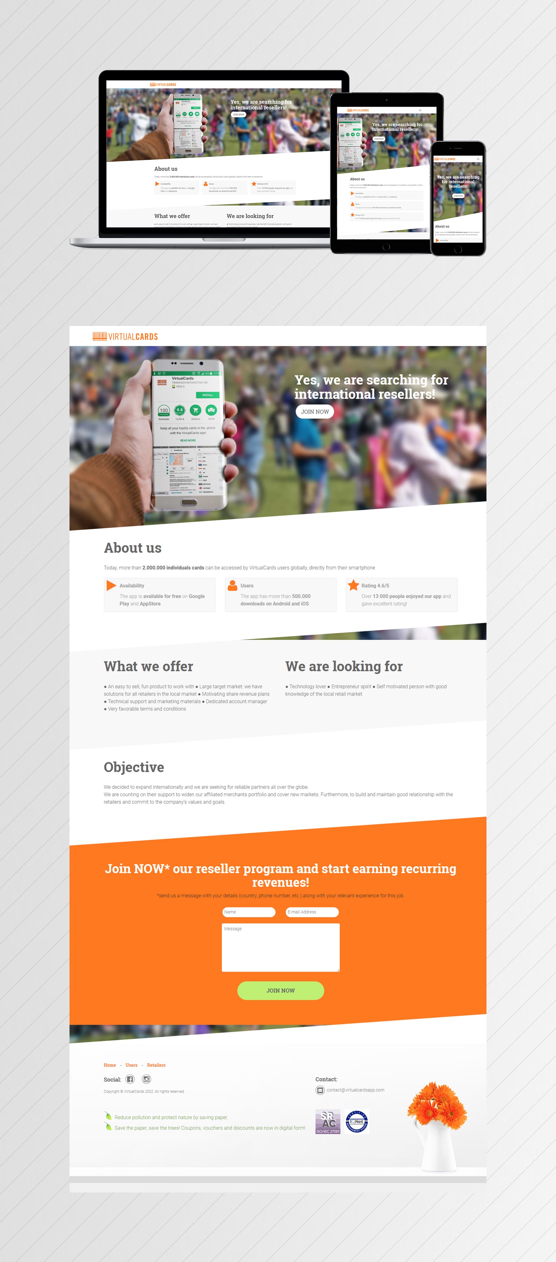 VirtualCards Business LP — UI/UX-Design & Frontend-Entwicklung project by Level UI for Virtual Cards