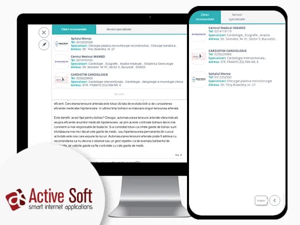 Sfatulmedicului.ro Widgets — UI / UX Design, Entwicklung, UI-Komponenten, Gesundheitswesen, Responsive · by Level UI