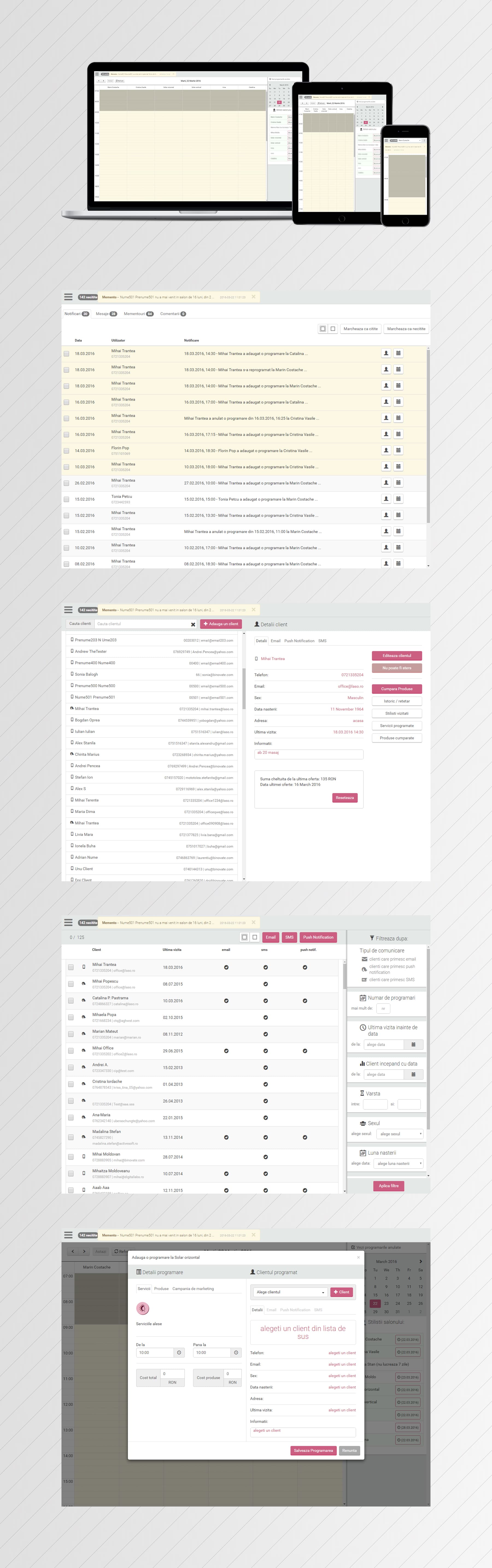 Laso.ro Admin Section — UI/UX-Design & Frontend-Entwicklung project by Level UI for Active Soft