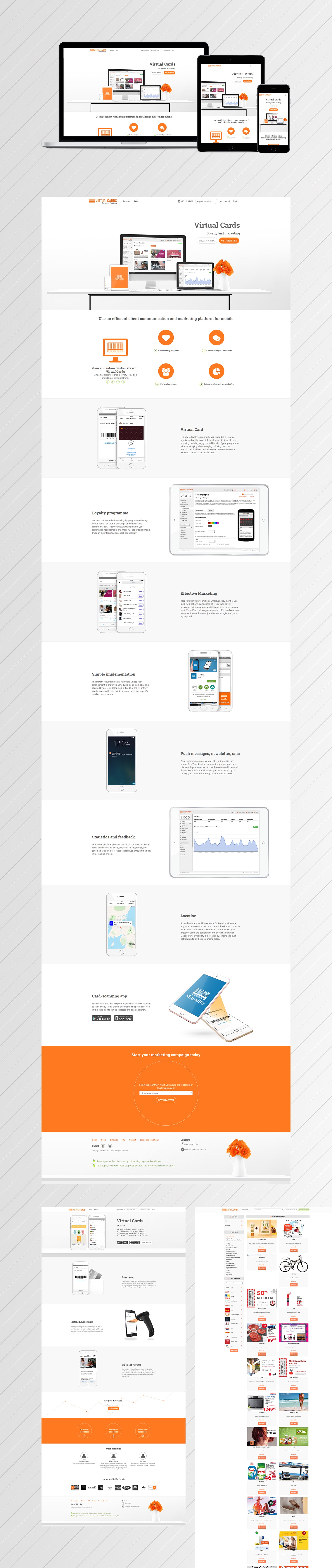 VirtualCards Website — UI/UX-Design & Frontend-Entwicklung project by Level UI for Virtual Cards