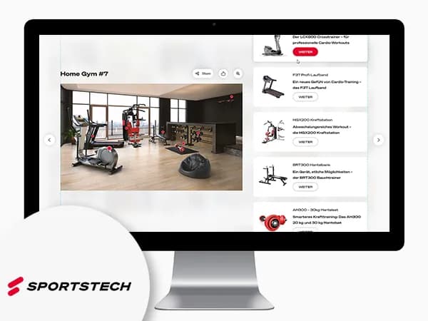 Home-Gym-Inspiration — UI / UX Design, Entwicklung, E-Commerce, Landing Page · by Level UI