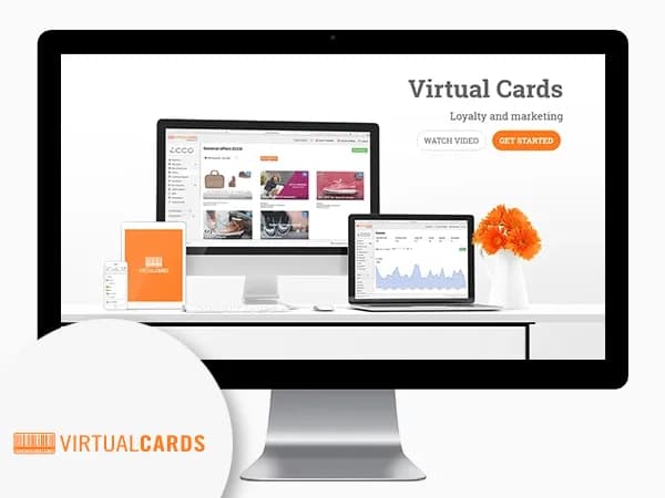 VirtualCards Website — UI / UX Design, Entwicklung, Marketing-Website, Responsive · by Level UI